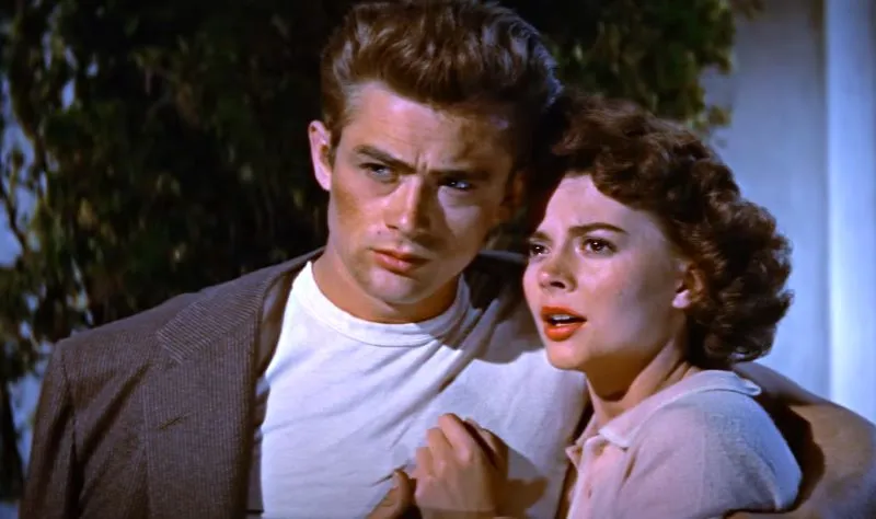 James Dean and Natalie Wood in Rebel Without A Cause 1955