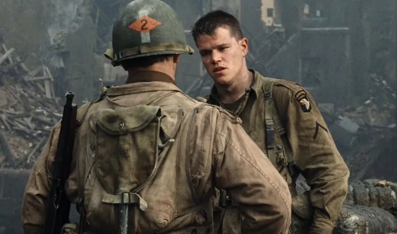 Tom hanks and Matt Damon in Saving Private Ryan